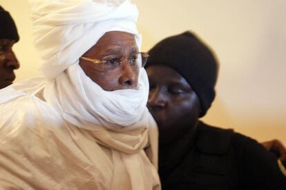 El exdictador chadiano Hissène Habré, durante el juicio celebrado en Dakar en 2016.