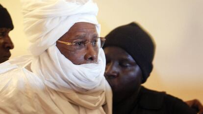 El ex dictador chadiano Hissène Habré, durante el juicio celebrado en Dakar en 2016.