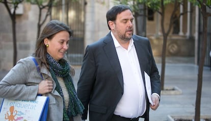  La consejera de Agricultura, Meritxell Serret, y el vicepresidente Oriol Junqueras