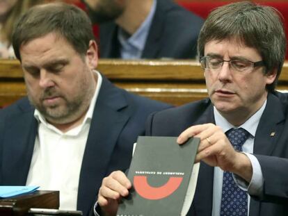 Oriol Junqueras i Carles Puigdemont.