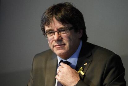 Puigdemont a Berlín després del seu alliberament.