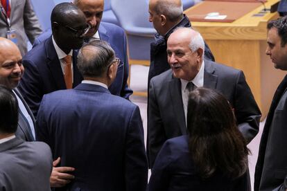 Riyad H. Mansour, Permanent Observer of Palestine to the United Nations attends the Security Council at U.N. headquarters in New York, October 16, 2023.