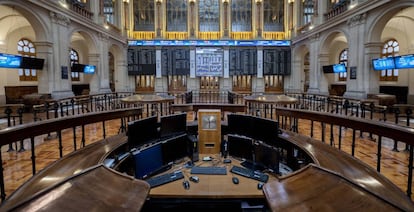 Panel de la Bolsa española.