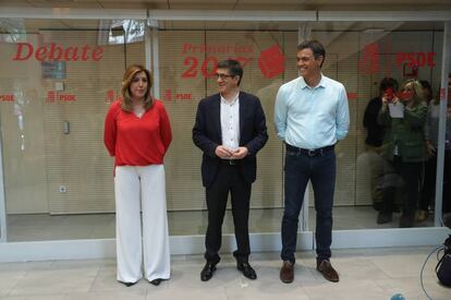 Debate entre los tres candidatos que participan en las elecciones primarias a la Secretar&iacute;a General del PSOE. Susana D&iacute;az, Patxi L&oacute;pez y Pedro S&aacute;nchez&acute;. 
 