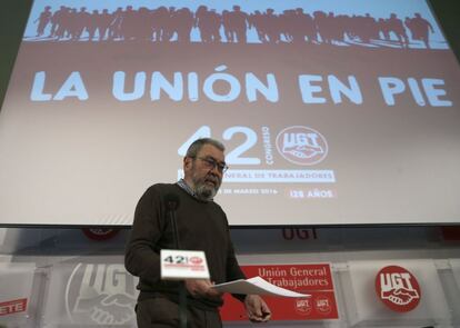 El secretario general de UGT, C&aacute;ndido M&eacute;ndez, en la presentaci&oacute;n del XLII  Congreso Confederal 