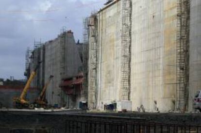 Vista panorámica de las obras del proyecto de ampliación del Canal de Panamá en el área pacífica. EFE/Archivo