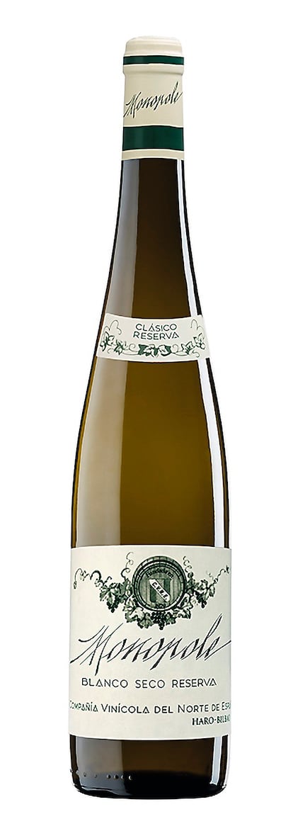 --------- PIE DE FOTO-----Bodega histórica. Monopole Clásico Reserva 2020, blanco, DOCa. Rioja. Cvne. Viura. 13,5% vol. 22 euros