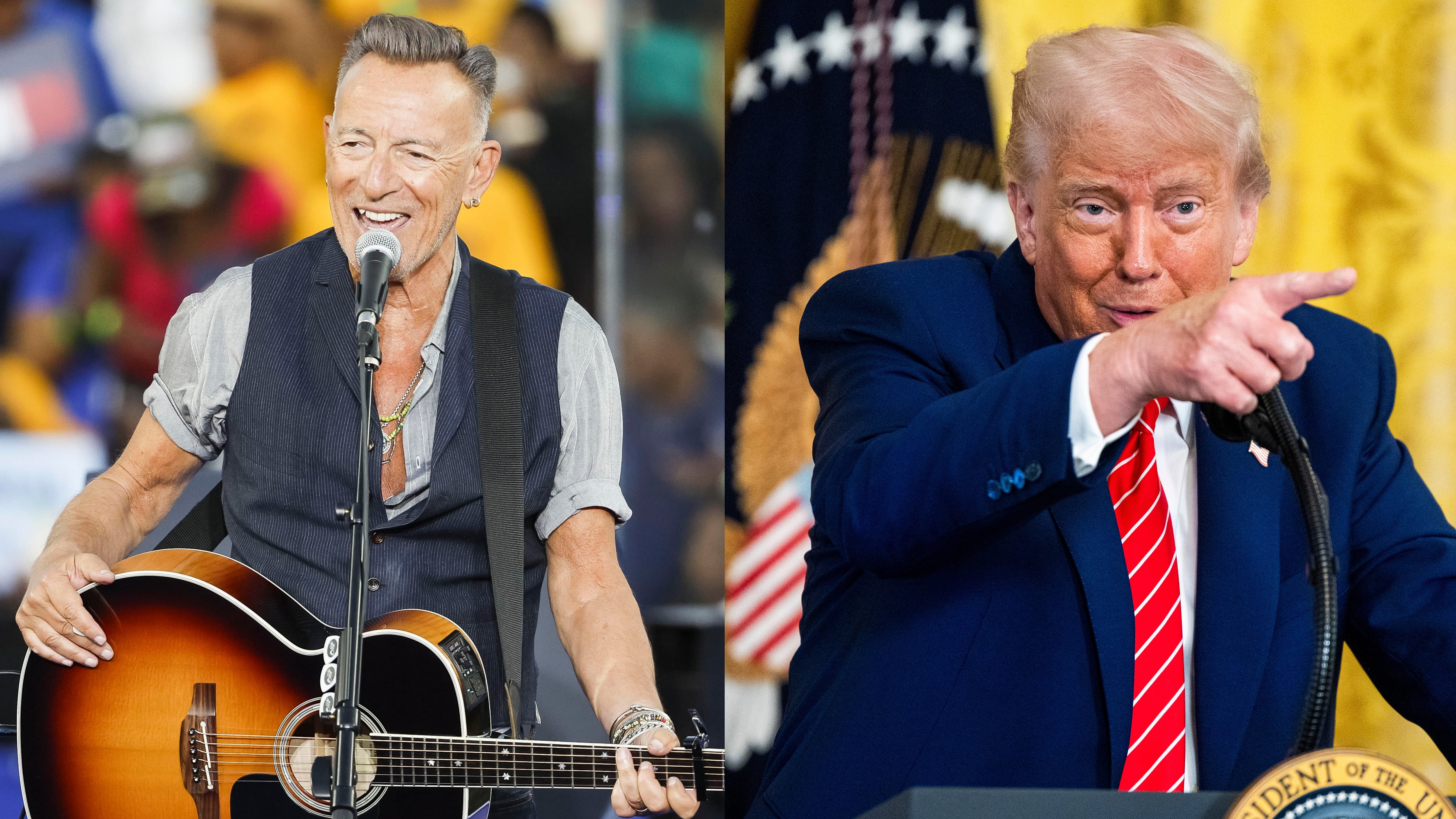 Trump responde a las críticas de Bruce Springsteen llamándole “sobrevalorado”, “imbécil” y “más tonto que una piedra”
