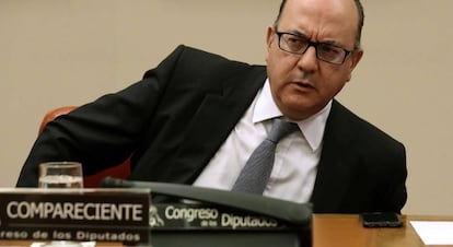 El ex Director General de Regulación del Banco de España, José María Roldán, en el Congreso.