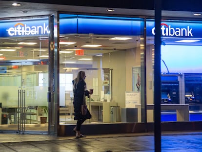 File image of a Citibank branch in New York.