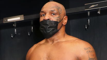 Mike Tyson después de su combate contra Roy Jones celebrado el pasado sábado en Los Ángeles.