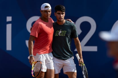 Nadal y Alcaraz, juntos en Roland Garros.