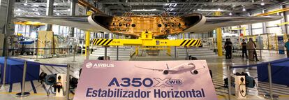 Estabilizador horizontal del A-350 fabricado en España