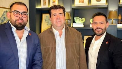 Armando Cobián, Pedro Haces y Édgar Rodríguez 'El Limones'.