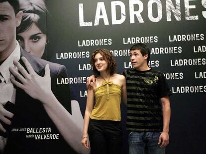 Juan José Ballesta y María Valverde, en Barcelona.