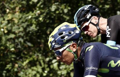 Nairo Quintana y Froomo durante la 10ª etapa de la Vuelta.