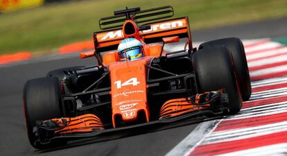 Fernando Alonso, durante el GP de México.