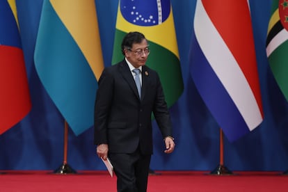 El presidente Gustavo Petro en su visita a China.