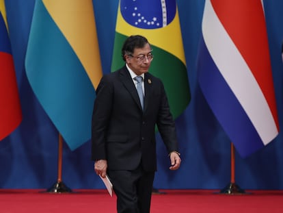 El presidente Gustavo Petro en su visita a China.