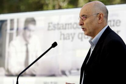 Rodolfo Ares, durante su intervención en el acto para presentar la campaña electoral de los socialistas vascos.