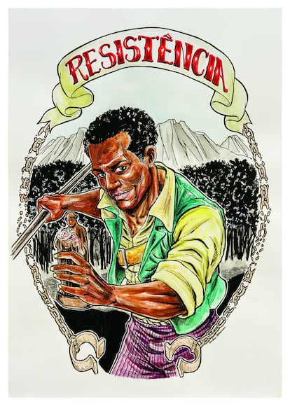 Benedito Meia Légua (1805-1885) dirigía un quilombo, una comunidad integrada por antiguos esclavos. Devoto de San Benedicto, las leyendas atribuyen a ello su habilidad para evitar ser capturado en las redadas de la época. Vivió en Espírito Santo.
