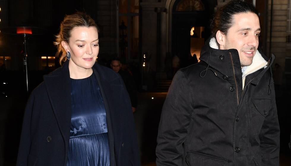 Marta Ortega y Carlos Torretta, a la salida del desfile de Valentino, en París. 