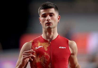 Asier Martínez, tras la semifinal que ganó corriendo bajo protesta.