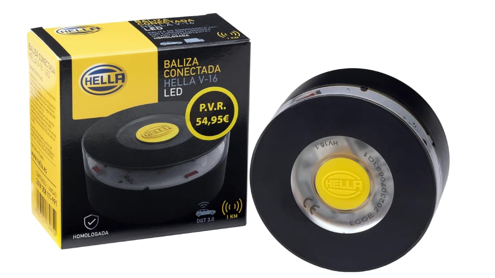 Luz de emergencia V16 para vehículos, de Hella.