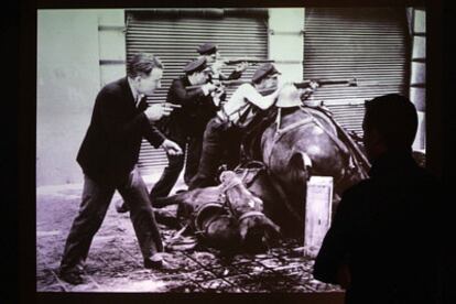 Exposición del fotoperiodista Agustí Centelles en el Centro Cultural de Caixa Girona, en Girona, en octubre de 2010.