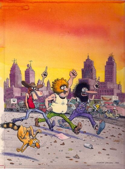 Los hermanos hippies de <i>Los fabulosos Freak Brothers</i> llegaron a las páginas de revistas como <i>Playboy</i>.