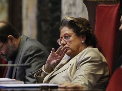 La alcaldesa de Valencia, Rita Barber&aacute;, en un pleno municipal. 