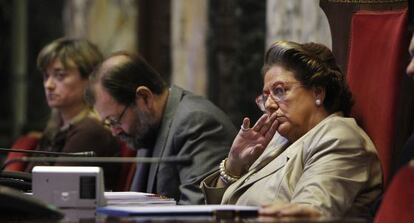 La alcaldesa de Valencia, Rita Barberá, en un pleno municipal.