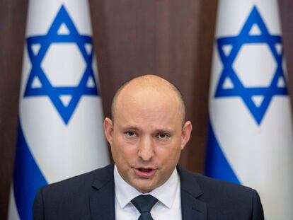 El primer ministro israelí, Naftali Bennett, preside una reunión de su Gobierno en Jerusalén, en noviembre de 2021.