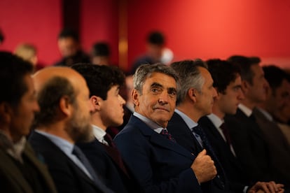 Victorino Martín, presidente de la Fundación Toro de Lidia, en el acto celebrado en la plaza de Las Ventas.