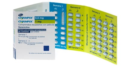 Medicamento Champix, indicado para dejar de fumar.