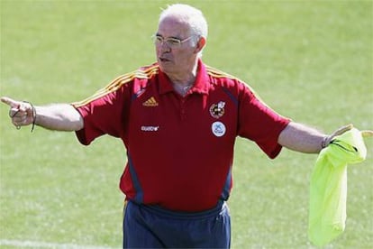 Luis Aragons, durante el entrenamiento del pasado jueves.