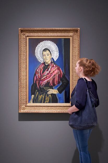 Vista de la exposición de María Blanchard en el Museo Picasso de Málaga.
