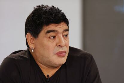Maradona, en su aparici&oacute;n en televisi&oacute;n el pasado 1 de marzo.
 