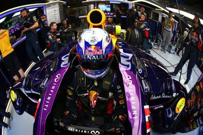 Daniel Ricciardo, de Red Bull Racing, justo antes de la carrera