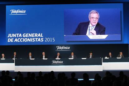 Junta de accionistas de Telef&oacute;nica del pasado a&ntilde;o.