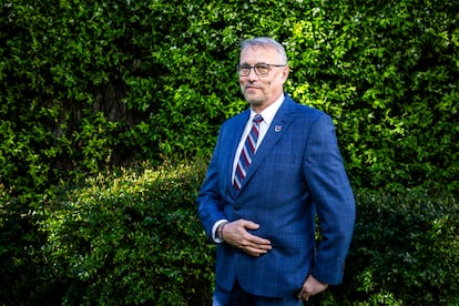 Martin Dvorák, en la residencia del embajador de la República Checa, el 20 de mayo en Madrid.