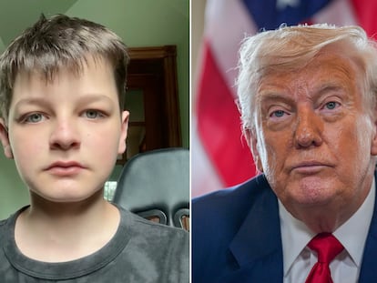 Tristan Ryan Perkins y el presidente de Estados Unidos, Donald Trump.