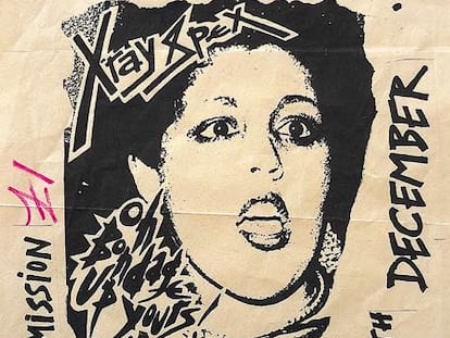 <b><i>flyer</i> del primer concierto de la banda femenina de punk X-Ray Spex, de la colección privada de Toby Mott</b>