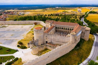 Vista aérea del castillo de Cuéllar.