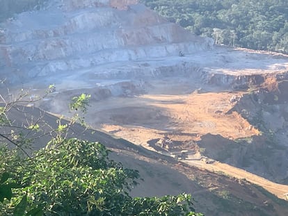 Zona de operación de la mina Barrick Gold, en Cotuí, República Dominicana.