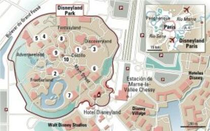 Mapa de Disneyland París.