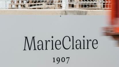 Rótulo de la fábrica de Marie Claire en Vilafranca que indica su año de apertura, 1907.