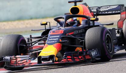 El Red Bull de Daniel Ricciardo durante el GP de China