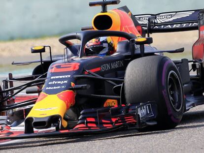 El Red Bull de Daniel Ricciardo durante el GP de China