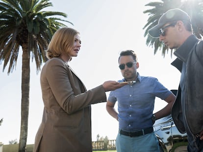 Sarah Snook, Kieran Culkin y Jeremy Strong, en la última temporada de 'Succession'.